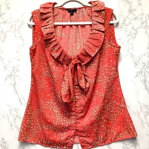 Banana Republic Sleeveless Blouse Medium Pink Office Workwear Business Casual